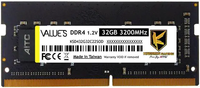 Main image of KINGSMAN 32GB 260-Pin DDR4 SO-DIMM DDR4 3200 (PC4 25600) Laptop Memory Model