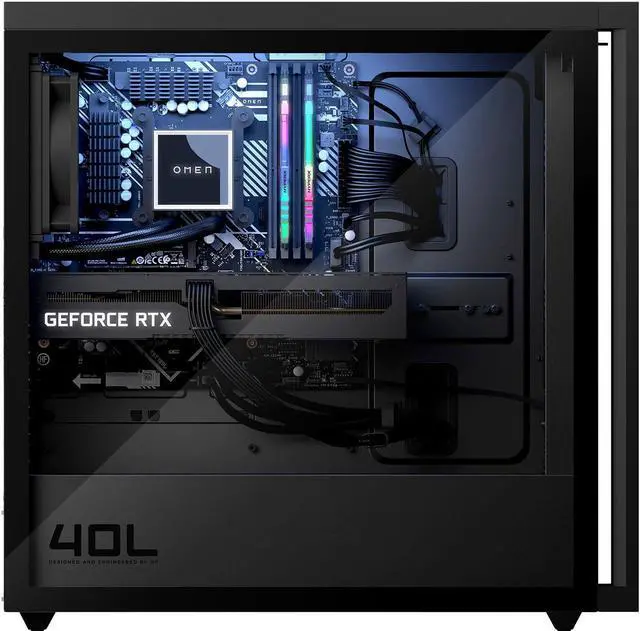 Alt view image 4 of 4 - HP OMEN - 40L Gaming Desktop - Intel Core i7-12700KF - HyperX 16GB Memory - NVIDIA GeForce RTX 3060 Ti - 1TB SSD - Nightfall Black GT21-0024 PC Computer