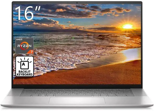 Main image of Dell Inspiron 16 5635 Business Laptop FHD+ 16" Display, AMD Ryzen 7 7730U Processor, 16GB LPDDR4x RAM, 1TB SSD, AMD Radeon Graphics, Backlit Keyboard, Type-C, Windows 11 Home, Platinum Silver