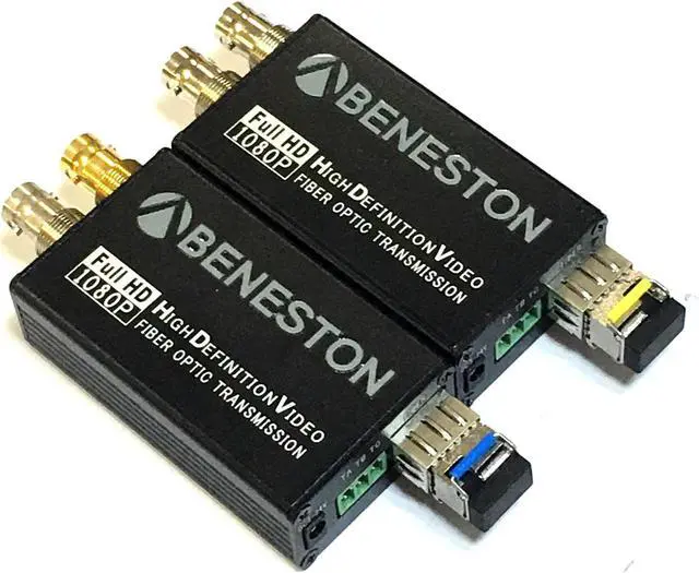 Main image of BENESTON Mini 3G-SDI Fiber Converter Extender 20KM/DVB-ASI/CCTV/Broadcast/LC/Audio Support / SFP Module Single-Mode Single Fiber 20km with RS485 Tally Loop Output