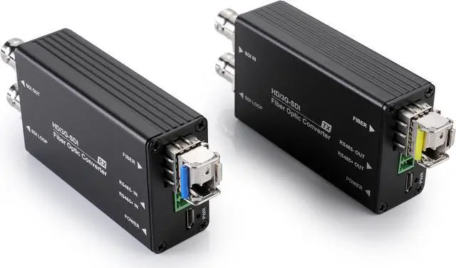 Alt view image 2 of 4 - BENESTON Mini HD-SDI Fiber Converter / DVB-ASI / CCTV / Broadcast / LC / Single Mode / Audio Support / Micro-USB / USB