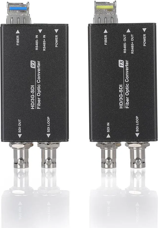 Alt view image 4 of 4 - BENESTON Mini HD-SDI Fiber Converter / DVB-ASI / CCTV / Broadcast / LC / Single Mode / Audio Support / Micro-USB / USB