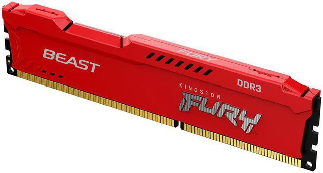 Alt view image 6 of 6 - 4GB Kingston Technology FURY Beast 1866MHz DDR3 Memory Module (1 x 4GB) - Red