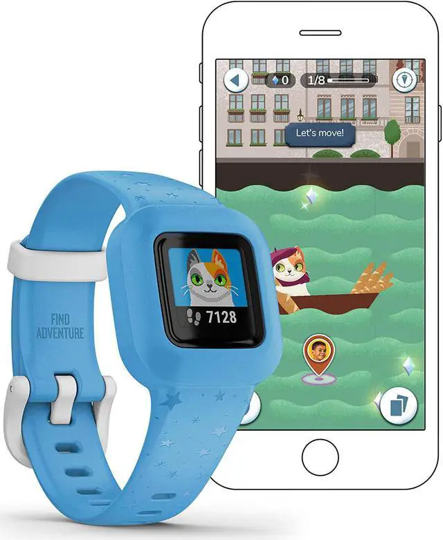 Alt view image 3 of 6 - Garmin vivofit jr. 3, Fitness Tracker for Kids, Swim-Friendly, -Stars Blue- (010-02441-22)