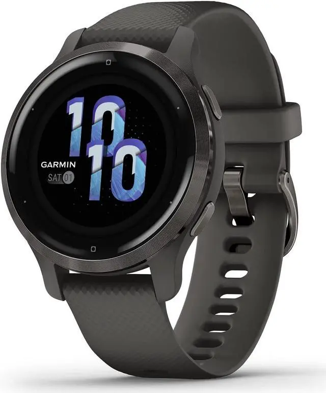 Alt view image 8 of 9 - Garmin Venu 2S, Smaller-Sized GPS Smartwatch with Advanced Health Monitoring and Fitness Features, Slate Bezel with Graphite Case and Silicone Band, (010-02429-00)