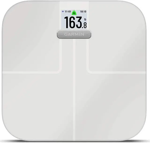 Alt view image 3 of 10 - garmin index s2, smart scale with wireless connectivity, measure body fat, muscle, bone mass, body water% and more, white (010-02294-03)