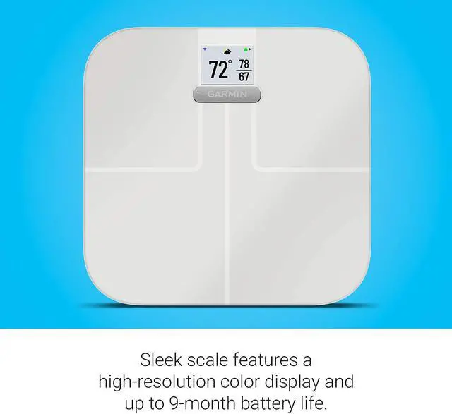 Alt view image 7 of 10 - garmin index s2, smart scale with wireless connectivity, measure body fat, muscle, bone mass, body water% and more, white (010-02294-03)