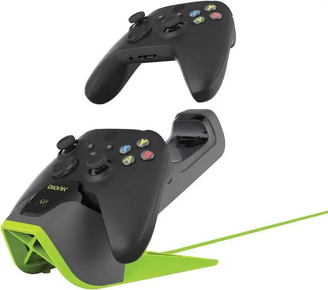Alt view image 10 of 11 - Bionik Power Stand for Xbox Series X/S: Dual Charge & Storage Dock with 2 Rechargeable Batteries-Power Adapter Included (BNK-9070)