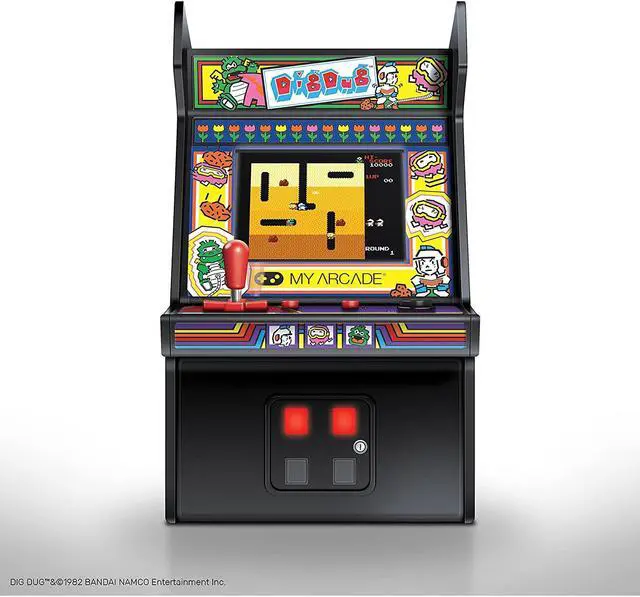 Alt view image 15 of 16 - MY ARCADE BANDAI NAMCO Dig Dug 6" Micro Arcade Machine Portable Handheld Video Game