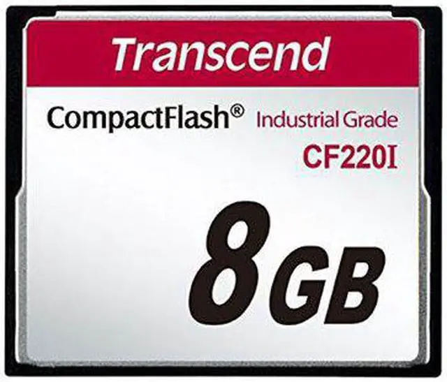 Alt view image 2 of 2 - Transcend TS8GCF220I DHX 8GB 50p CF 220x Industrial Grade Transcend Compact Flash Card Clam