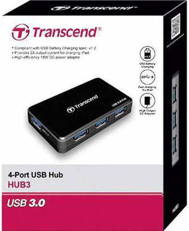 Alt view image 8 of 15 - Transcend USB Type-C 4-Port Hub USB3.1 Gen 1