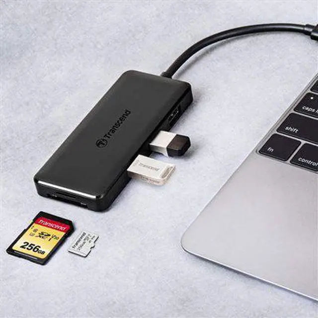 Alt view image 12 of 20 - transcend 6-in-1 usb type-c hub usb 3.1 gen 2 ts-hub5c