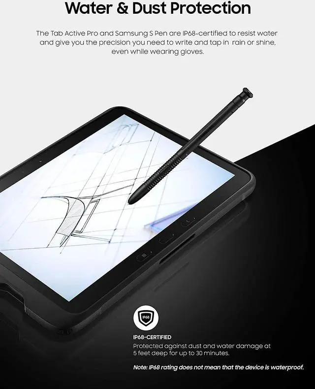 Alt view image 4 of 8 - Samsung Galaxy Tab Active Pro - tablet - Android - 64 GB - 10.1" - 3G, 4G