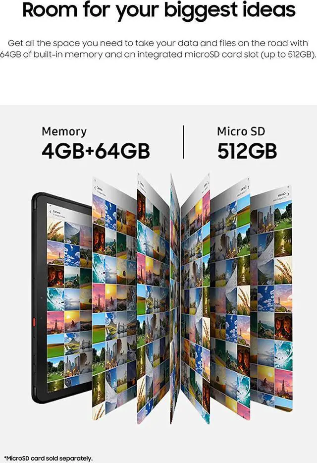 Alt view image 7 of 8 - Samsung Galaxy Tab Active Pro - tablet - Android - 64 GB - 10.1" - 3G, 4G