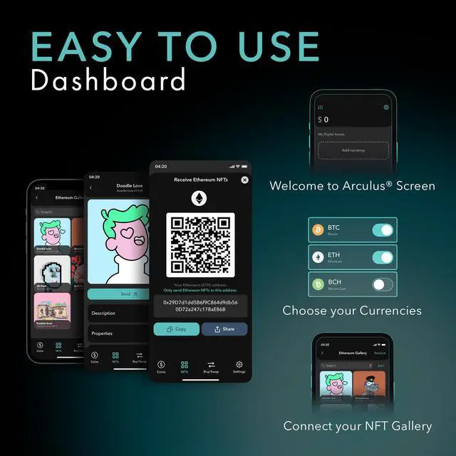 Alt view image 6 of 7 - The Arculus® Card: The More Secure Crypto & NFT Cold Storage Wallet. The Safer Way to Store Bitcoin, Ethereum, NFTs & Many More Coins. Sleek Metal Card