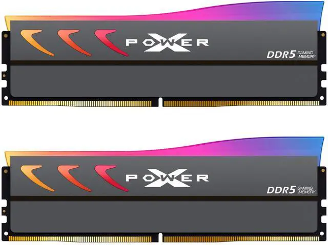 Main image of Silicon Power DDR5 32GB (2x16GB) Storm RGB 6000MT/s (PC5-48000) 288-pin CL36 1.35V UDIMM Desktop Memory Module RAM SP032GXLWU60FFDK Gray