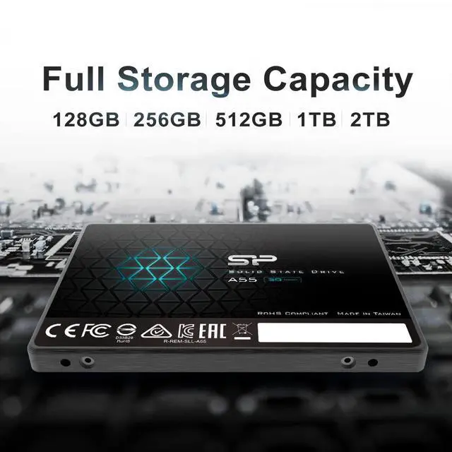 Alt view image 4 of 6 - Silicon Power 1TB SSD 3D NAND A55 SLC Cache Performance Boost SATA III 2.5" 7mm (0.28") SSD Internal Solid State Drive (SU001TBSS3A55S25SN)