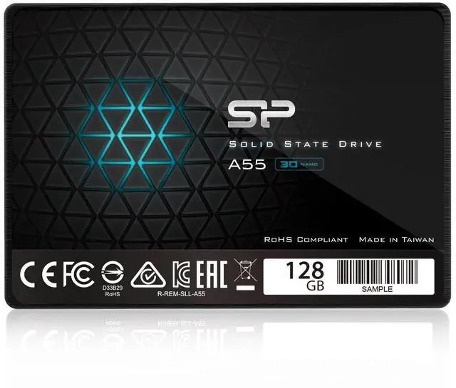 Alt view image 4 of 9 - Silicon power 128GB SSD 3D NAND A55 SLC Cache Performance Boost SATA III 2.5" 7mm (0.28") Internal Solid State Drive