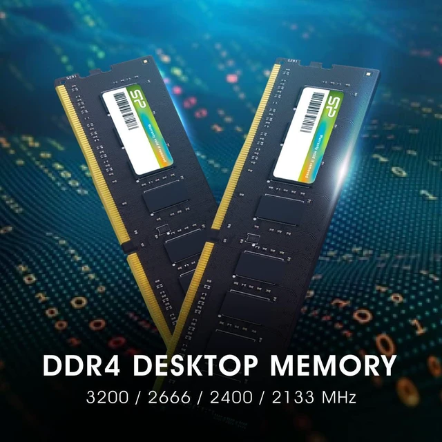 Alt view image 2 of 7 - Silicon Power Memory Module DDR4 8GB 3200MHz PC4-25600 CL22 1.2V 288-Pin UDIMM Desktop PC Computer RAM Memory SP008GBLFU320X02
