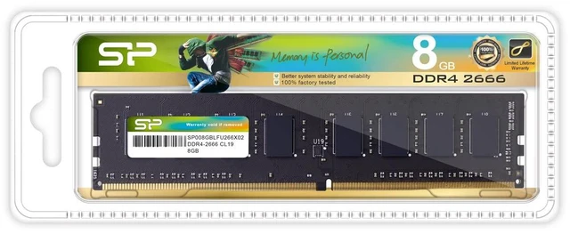 Alt view image 7 of 7 - Silicon Power Memory Module DDR4 8GB 3200MHz PC4-25600 CL22 1.2V 288-Pin UDIMM Desktop PC Computer RAM Memory SP008GBLFU320X02