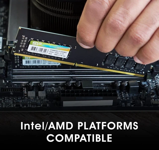 Alt view image 4 of 7 - Silicon Power Memory Module DDR4 8GB 3200MHz PC4-25600 CL22 1.2V 288-Pin UDIMM Desktop PC Computer RAM Memory SP008GBLFU320X02