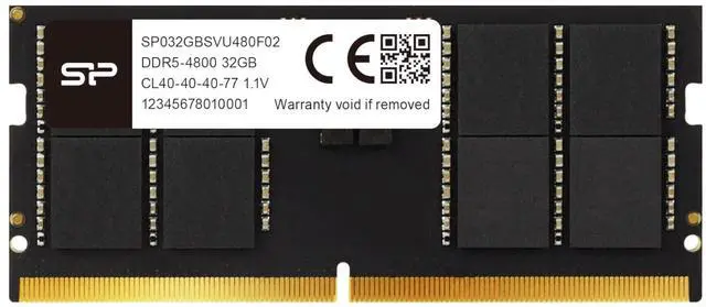 Main image of Silicon Power DDR5 4800MT/s (PC5-38400) 32GB Single Pack 1.1V Laptop SODIMM SP032GBSVU480F02