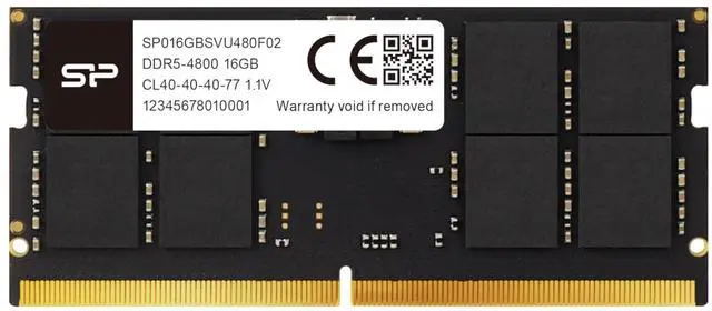 Main image of Silicon Power DDR5 4800MT/s (PC5-38400) 16GB Single Pack 1.1V Laptop SODIMM SP016GBSVU480F02