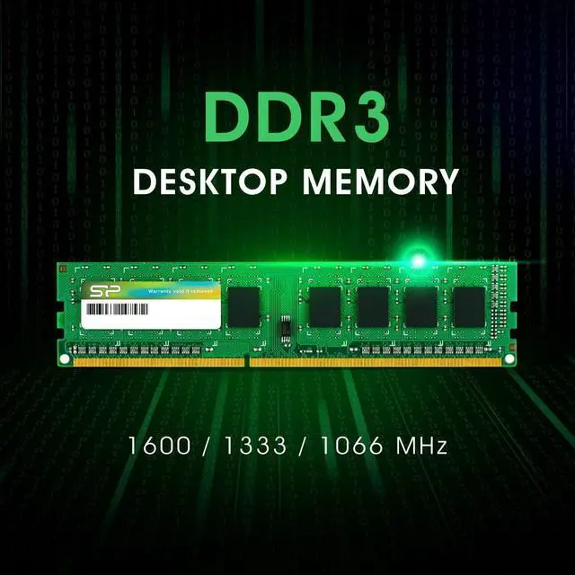 Alt view image 2 of 7 - Silicon Power DDR3 16GB (2 x 8GB) 1600MHz (PC3 12800) 240-pin CL11 1.35V / 1.5V Unbuffered UDIMM PC Computer Desktop Memory Module Ram Upgrade SP016GLLTU160N22IP