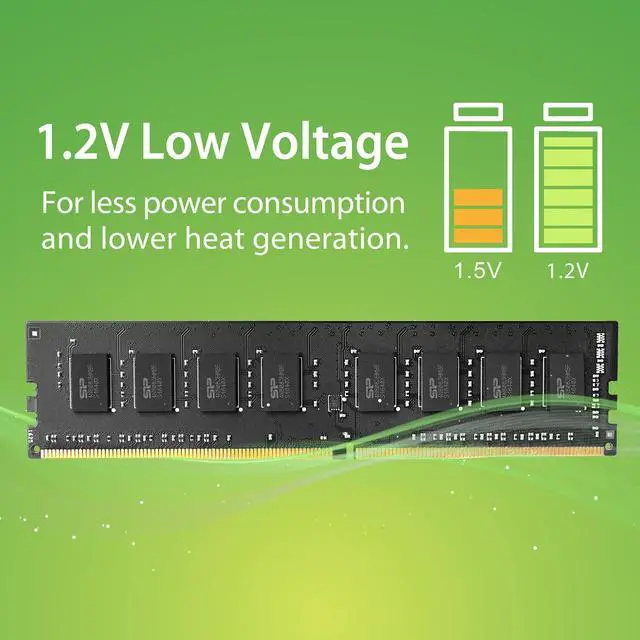 Alt view image 2 of 3 - Silicon Power DDR4 16GB Kit (2x8GB) 3200MHz (PC4-25600) CL22 UDIMM 288-Pin Desktop Computer Memory SP016GBLFU320B22
