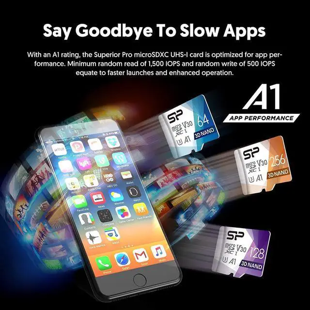 Alt view image 5 of 7 - Silicon Power 2-Pack 256GB Micro SD Card | U3 SDXC | Up to 100MB/s High Speed | Memory Card | for Cams, DJI Pocket and Drones