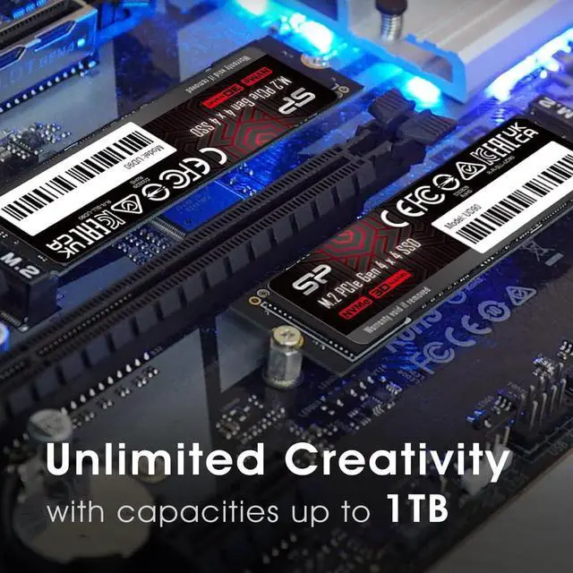 Alt view image 5 of 7 - Silicon Power 2TB UD90 NVMe 4.0 Gen4 PCIe M.2 SSD R/W up to 5,000/4,800 MB/s