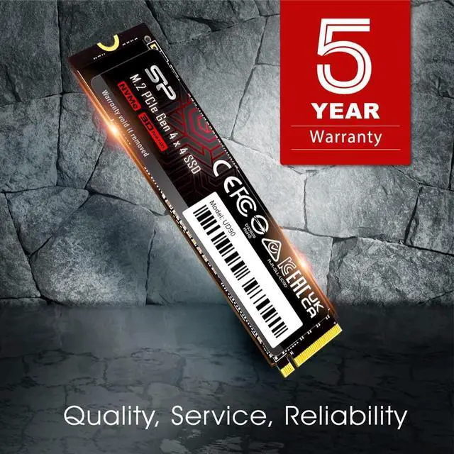 Alt view image 7 of 7 - Silicon Power 2TB UD90 NVMe 4.0 Gen4 PCIe M.2 SSD R/W up to 5,000/4,800 MB/s