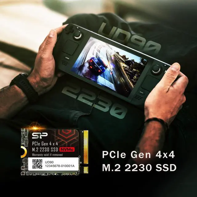 Alt view image 2 of 6 - Silicon Power 2TB UD90 2230 NVMe 4.0 Gen4 PCIe M.2 SSD R/W up to 5,000/3,200MB/s Solid State Drive Compatible with Steam Deck (SU02KGBP44UD9007MN)