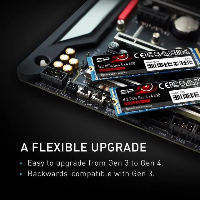 Alt view image 6 of 7 - Silicon Power 1TB UD85 NVMe 4.0 Gen4 PCIe M.2 SSD R/W up to 3,600/2,800 MB/s (SU01KGBP44UD8505SN)