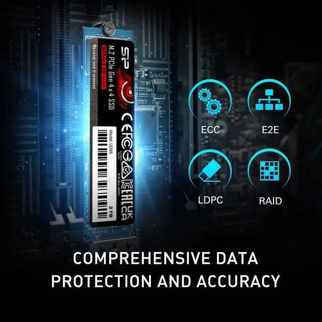 Alt view image 7 of 7 - Silicon Power 1TB UD85 NVMe 4.0 Gen4 PCIe M.2 SSD R/W up to 3,600/2,800 MB/s (SU01KGBP44UD8505SN)