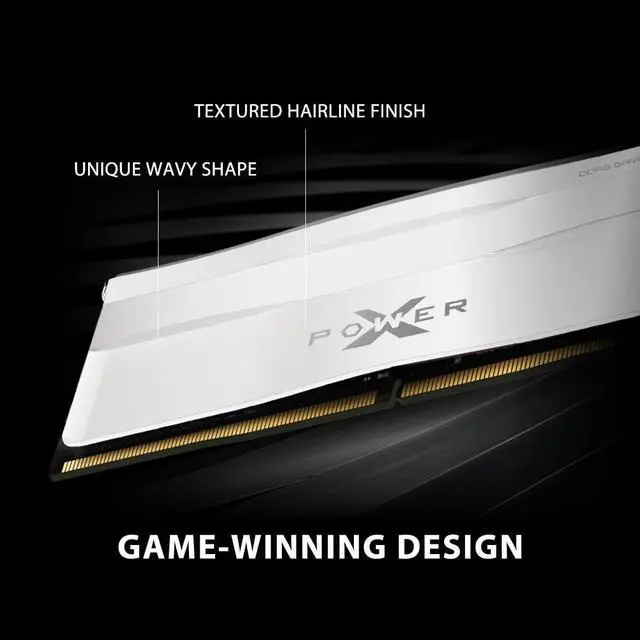 Alt view image 4 of 4 - Silicon Power DDR5 32GB (2x16GB) Zenith 6000MHz (PC5-48000) 288-pin CL30 1.35V UDIMM Desktop Memory Module RAM SU032GXLWU60AFDGSW White