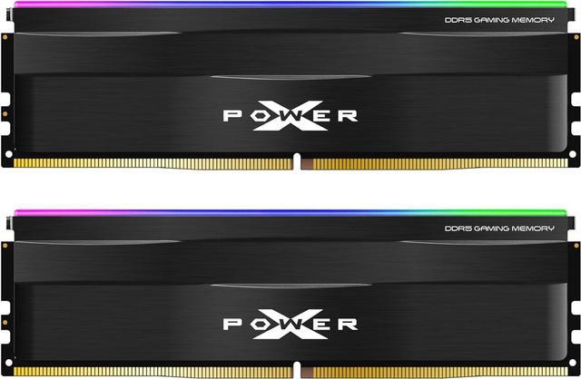 Silicon Power DDR5 32GB (2x16GB) Zenith RGB 6000MHz (PC5-48000) 288-pin  CL30 1.35V UDIMM Desktop Memory Module RAM SU032GXLWU60AFDFSK Black