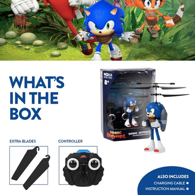 Alt view image 6 of 6 - SEGA Licensed Sonic Boom Jetpack 2CH IR RC Flying Figure