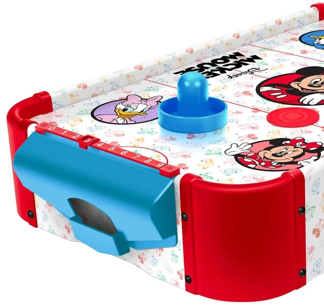 Alt view image 6 of 7 - Disney Mickey Mouse Electronic Wooden Tabletop Air Hockey
