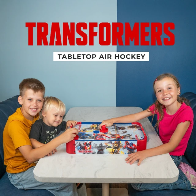Alt view image 3 of 7 - Transformers Wooden Electronic Air Hockey Table