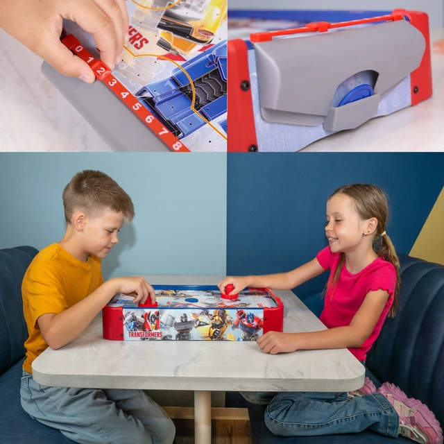 Alt view image 6 of 7 - Transformers Wooden Electronic Air Hockey Table