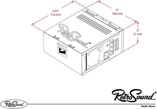 Alt view image 4 of 5 - RetroRadio Compatible with 1971-80 International Scout II Features Include Bluetooth, AUX, AM/FM LAC-M1-250-11-82I
