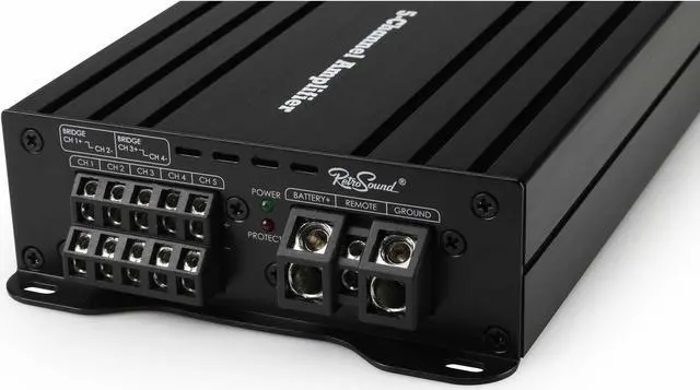 Alt view image 3 of 5 - Technophonic 5-channel Class D Power Amplifier with Wiring Kit