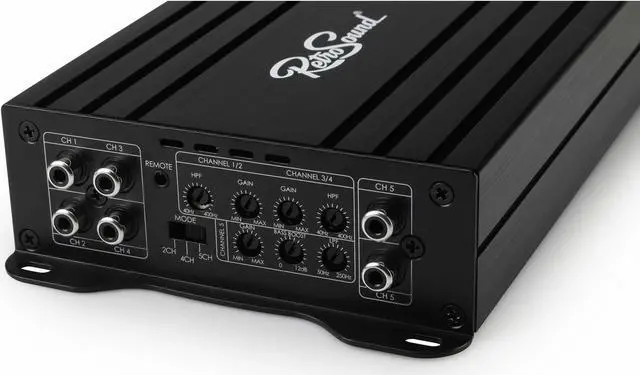 Alt view image 4 of 5 - Technophonic 5-channel Class D Power Amplifier with Wiring Kit