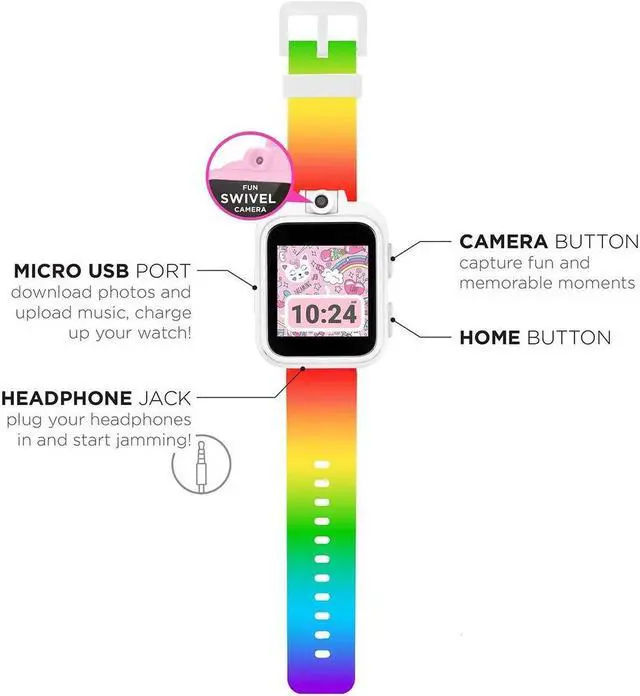 Alt view image 4 of 7 - Smart Watch for Kids PlayZoom 2 - Video Camera Selfies STEM Learning Educational Fun Games, MP3 Music Player Audio Books Touch Screen Sports Digital Watch Gift for Kids Toddlers Boys Girls Fun Prints