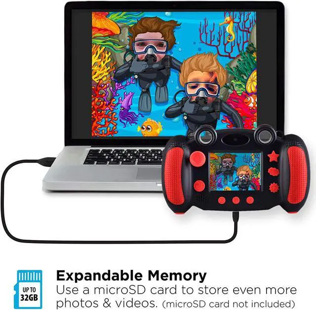 Alt view image 3 of 7 - PlayZoom Snapcam DUO- Kids Digital Camera, Video, 4x Zoom, Photo Editor, Dual Selfie Camera, Durable Shockproof Design, STEM Educational Fun Games, Birthday Gift for Girls Boys Toddlers Kids Ages 4-12