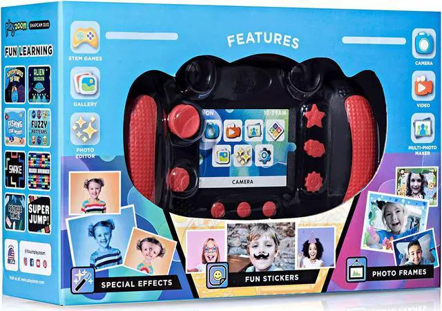 Alt view image 7 of 7 - PlayZoom Snapcam DUO- Kids Digital Camera, Video, 4x Zoom, Photo Editor, Dual Selfie Camera, Durable Shockproof Design, STEM Educational Fun Games, Birthday Gift for Girls Boys Toddlers Kids Ages 4-12