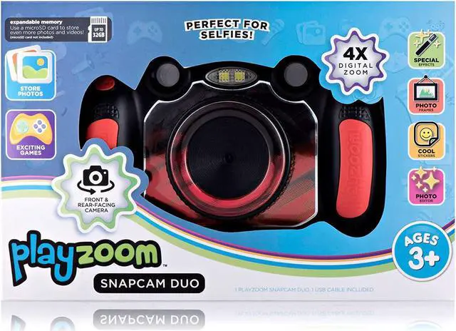 Alt view image 6 of 7 - PlayZoom Snapcam DUO- Kids Digital Camera, Video, 4x Zoom, Photo Editor, Dual Selfie Camera, Durable Shockproof Design, STEM Educational Fun Games, Birthday Gift for Girls Boys Toddlers Kids Ages 4-12