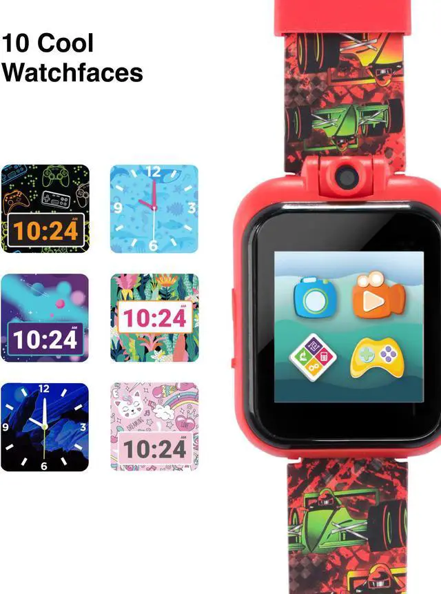 Alt view image 4 of 7 - PlayZoom 2 Kids Smartwatch - Video Camera Selfies STEM Learning Educational Fun Games, MP3 Music Player Audio Books Touch Screen Sports Digital Watch Gift for Kids Toddlers Boys Girls Fun Prints