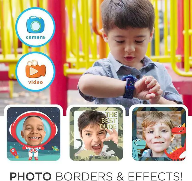 Alt view image 5 of 7 - Kids Smart Watch PlayZoom 2 - Video Camera Selfies STEM Learning Educational Fun Games, MP3 Music Player Audio Books Touch Screen Sports Digital Watch Gift for Kids Toddlers Boys Girls Fun Prints